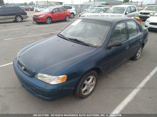 1NXBR12E1YZ357362 - 2000 TOYOTA COROLLA VE/CE/LE BLUE photo 2