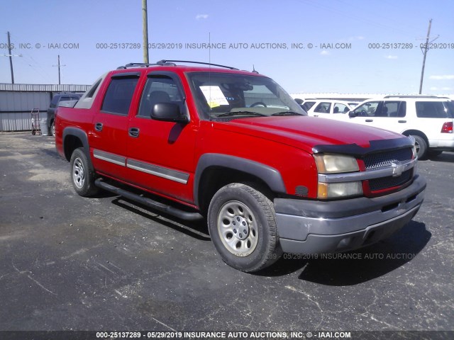 3GNEC12Z25G282554 - 2005 CHEVROLET AVALANCHE C1500 RED photo 1