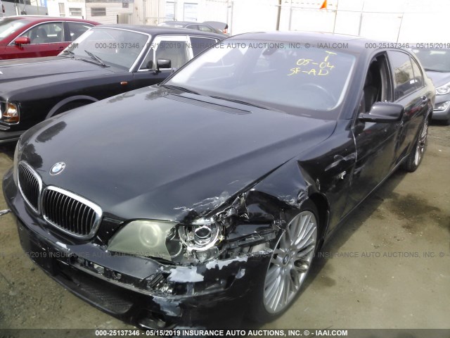 WBAHN83577DT66967 - 2007 BMW 750 BLACK photo 2