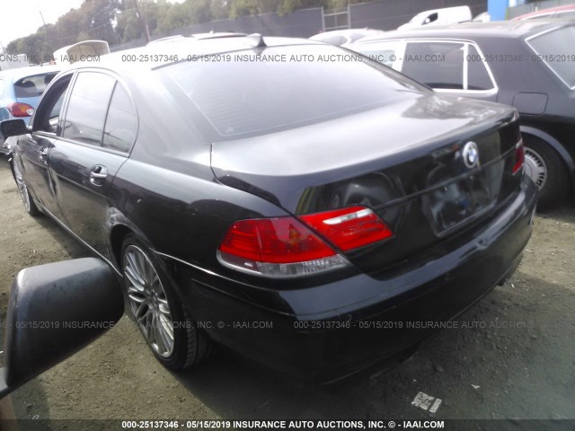 WBAHN83577DT66967 - 2007 BMW 750 BLACK photo 3