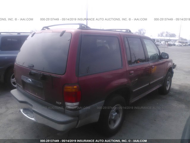 1FMZU63E6YUA35292 - 2000 FORD EXPLORER XLT BURGUNDY photo 4