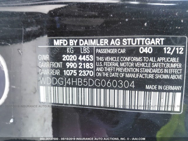 WDDGJ4HB5DG060304 - 2013 MERCEDES-BENZ C 250 BLACK photo 9