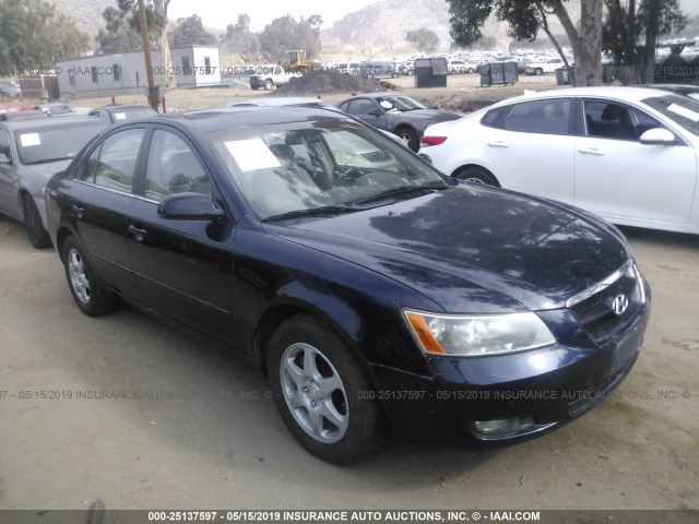 5NPEU46C86H083742 - 2006 HYUNDAI SONATA GLS/LX BLUE photo 1