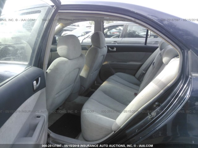 5NPEU46C86H083742 - 2006 HYUNDAI SONATA GLS/LX BLUE photo 8