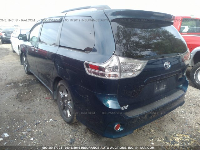 5TDXK3DC3BS076892 - 2011 TOYOTA SIENNA SPORT BLUE photo 3