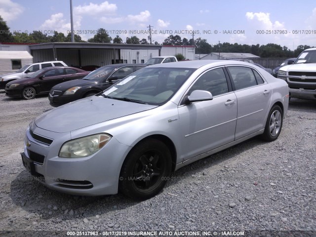 1G1ZF575X9F114286 - 2009 CHEVROLET MALIBU HYBRID SILVER photo 2