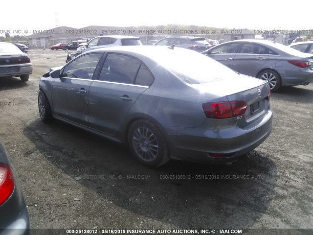 3VW487AJ5CM011259 - 2012 VOLKSWAGEN JETTA GLI GRAY photo 3