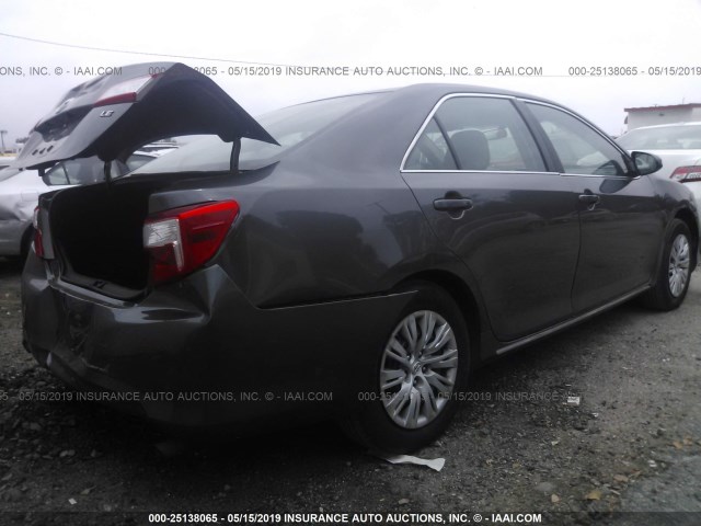 4T4BF1FK5CR177695 - 2012 TOYOTA CAMRY SE/LE/XLE GRAY photo 4