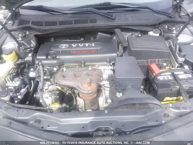4T1BE46K37U111697 - 2007 TOYOTA CAMRY NEW GENERAT CE/LE/XLE/SE GRAY photo 10