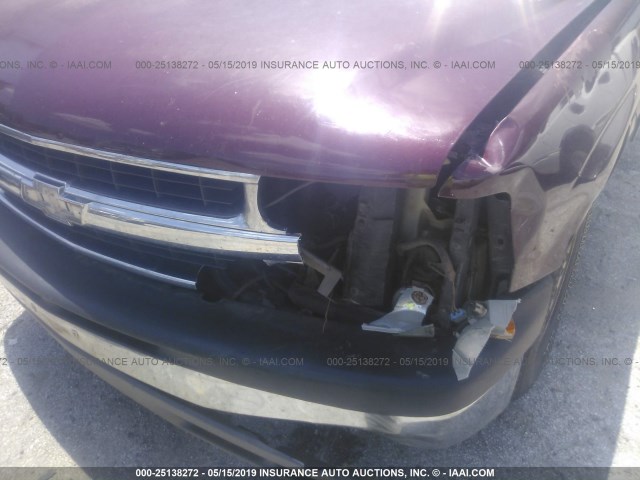 2GCEC19T7Y1357501 - 2000 CHEVROLET SILVERADO C1500 MAROON photo 6