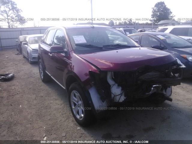 2FMDK3JC1DBE36510 - 2013 FORD EDGE SEL BURGUNDY photo 1