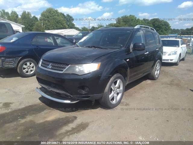 JA4MS41X37U002563 - 2007 MITSUBISHI OUTLANDER XLS BLACK photo 2