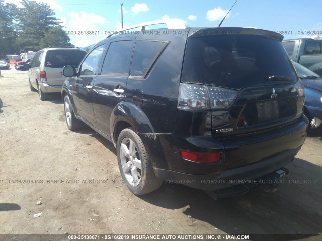 JA4MS41X37U002563 - 2007 MITSUBISHI OUTLANDER XLS BLACK photo 3