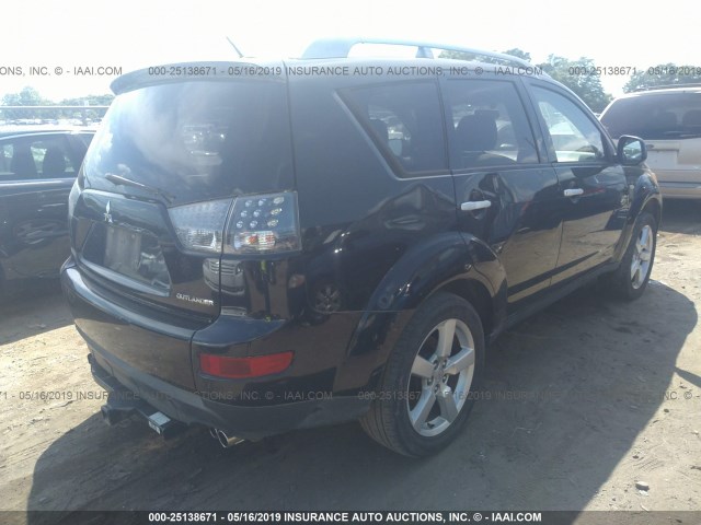 JA4MS41X37U002563 - 2007 MITSUBISHI OUTLANDER XLS BLACK photo 4