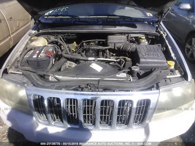 1J4GW48S54C185090 - 2004 JEEP GRAND CHEROKEE LAREDO/COLUMBIA/FREEDOM 银色 照片 10