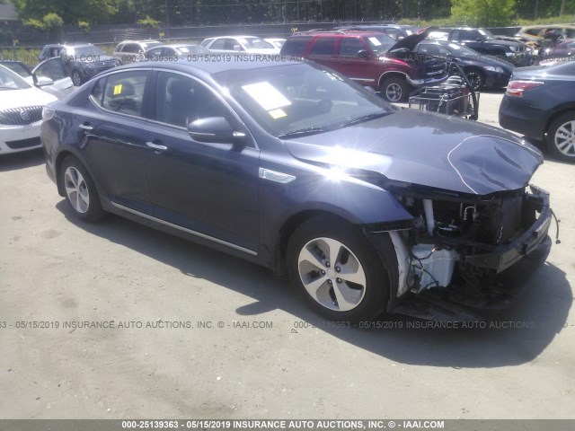 KNAGM4AD0F5085572 - 2015 KIA OPTIMA HYBRID BLUE photo 1