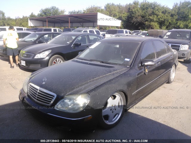 WDBNG75J52A294311 - 2002 MERCEDES-BENZ S 500 BLACK photo 2