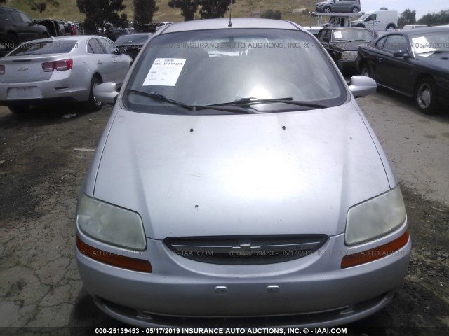 KL1TD66668B109408 - 2008 CHEVROLET AVEO LS SILVER photo 6