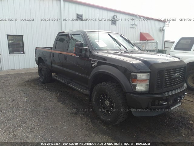 1FTWW31R28EC62849 - 2008 FORD F350 SRW SUPER DUTY BLACK photo 1