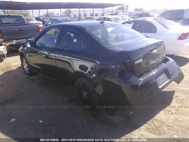 1FAHP3CN5AW142758 - 2010 FORD FOCUS SE BLACK photo 3