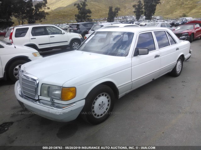 WDBCA25D9KA469522 - 1989 MERCEDES-BENZ 300 SEL WHITE photo 2