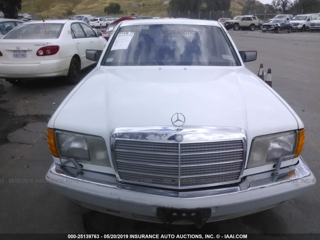 WDBCA25D9KA469522 - 1989 MERCEDES-BENZ 300 SEL WHITE photo 6