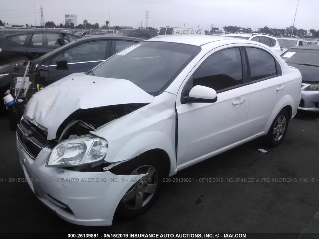 KL1TD5DE9BB165757 - 2011 CHEVROLET AVEO LS/LT WHITE photo 2
