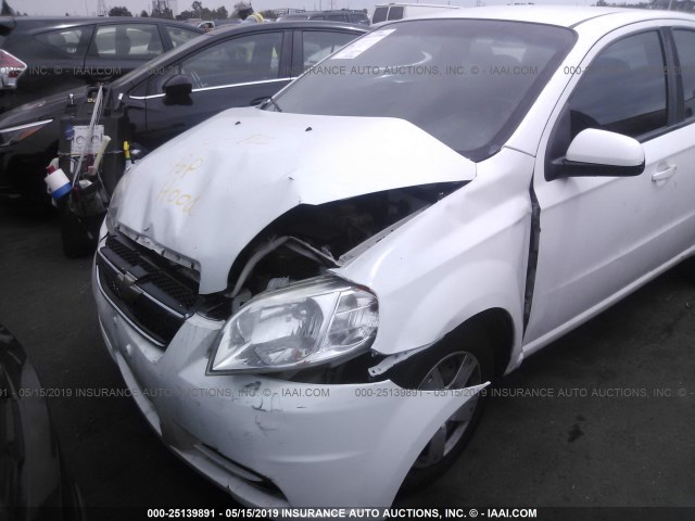 KL1TD5DE9BB165757 - 2011 CHEVROLET AVEO LS/LT WHITE photo 6