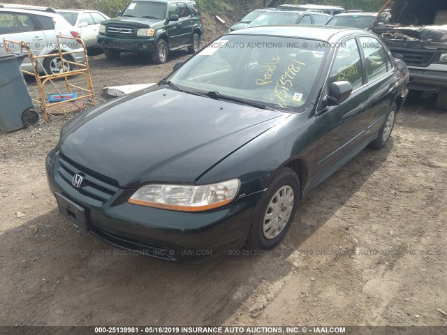 1HGCF86691A123055 - 2001 HONDA ACCORD VALUE GREEN photo 2