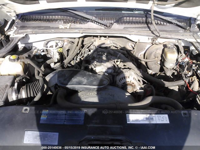 2GCEC19V911390376 - 2001 CHEVROLET SILVERADO C1500 WHITE photo 10