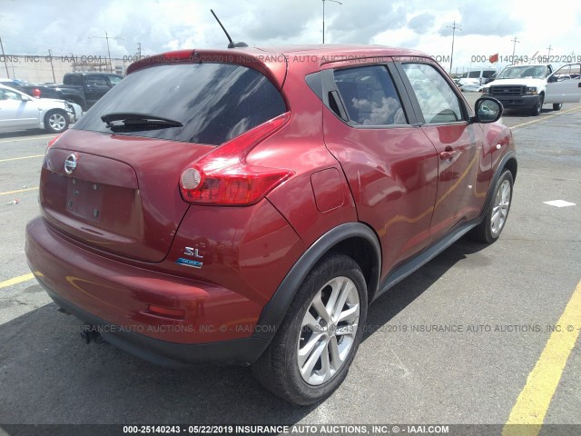 JN8AF5MR6CT101379 - 2012 NISSAN JUKE S/SV/SL RED photo 4