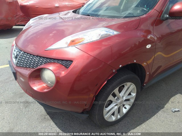 JN8AF5MR6CT101379 - 2012 NISSAN JUKE S/SV/SL RED photo 6