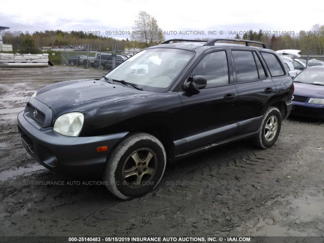 KM8SC13D04U743000 - 2004 HYUNDAI SANTA FE GLS/LX BLACK photo 2