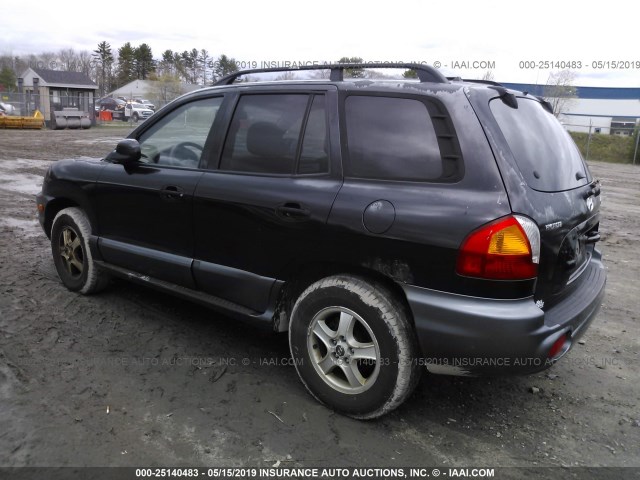 KM8SC13D04U743000 - 2004 HYUNDAI SANTA FE GLS/LX BLACK photo 3