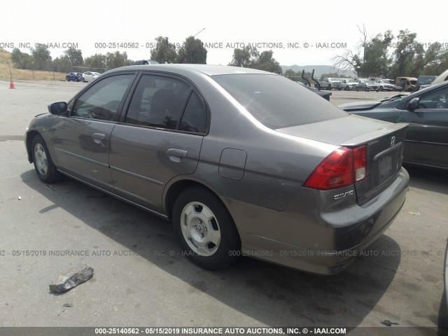 JHMES96665S008873 - 2005 HONDA CIVIC HYBRID GRAY photo 3