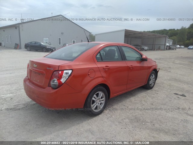 1G1JA5SH4C4145744 - 2012 CHEVROLET SONIC LS 橙色 照片 4