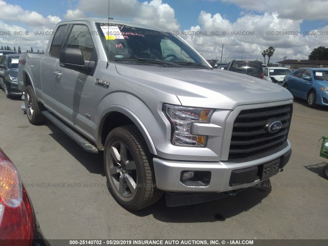 1FTEX1EPXHKC25359 - 2017 FORD F150 SUPER CAB SILVER photo 1