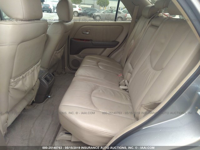 JTJGF10U330156184 - 2003 LEXUS RX 300 GRAY photo 8