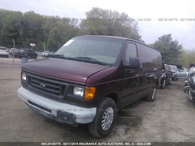 1FTRE14W03HB86500 - 2003 FORD ECONOLINE E150 VAN RED photo 2