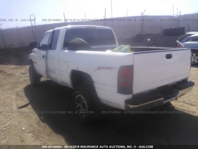 1B7KF23ZXWJ169345 - 1998 DODGE RAM 2500 WHITE photo 3