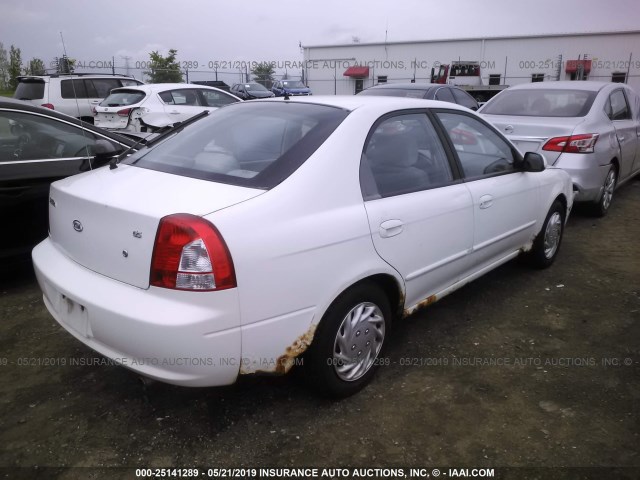 KNAFB161735127584 - 2003 KIA SPECTRA GS/GSX WHITE photo 4