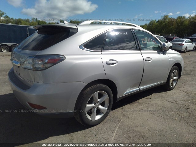 2T2BK1BA8AC010681 - 2010 LEXUS RX 350 SILVER photo 4