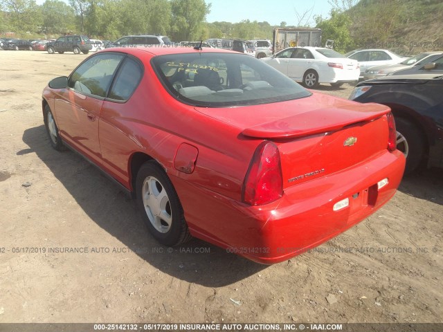 2G1WJ15K269315641 - 2006 CHEVROLET MONTE CARLO LS წითელი ფოტო 3