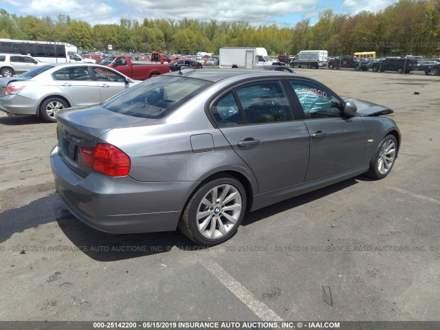 WBAPK7G58BNN69863 - 2011 BMW 328 XI GRAY photo 4