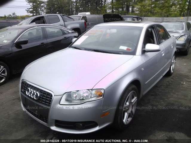 WAUAF78E18A054678 - 2008 AUDI A4 2.0T SILVER photo 2