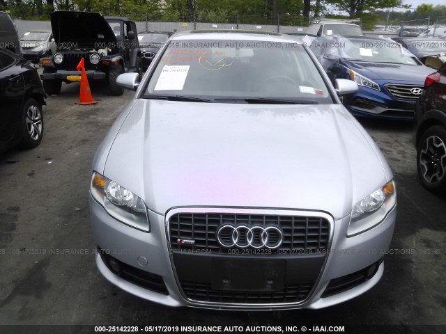 WAUAF78E18A054678 - 2008 AUDI A4 2.0T SILVER photo 6