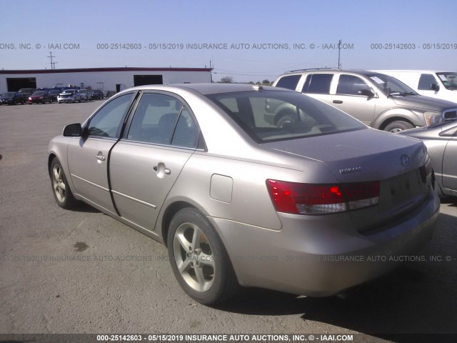 5NPEU46F27H257137 - 2007 HYUNDAI SONATA SE/LIMITED BEIGE photo 3