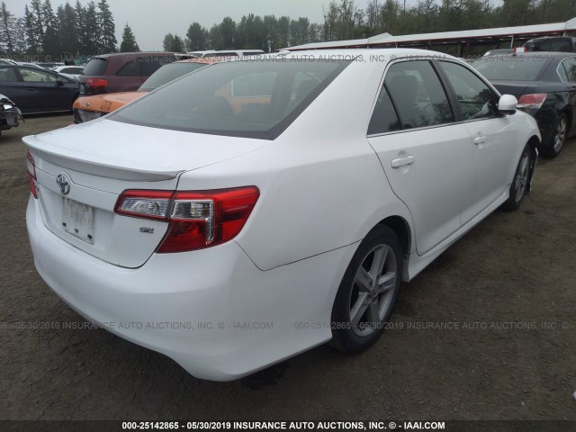 4T1BF1FK9CU605388 - 2012 TOYOTA CAMRY SE/LE/XLE WHITE photo 4