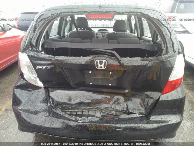 JHMGE8H31BS004495 - 2011 HONDA FIT BLACK photo 6