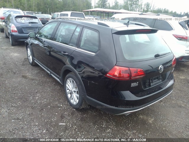 3VWH17AU9HM544013 - 2017 VOLKSWAGEN Golf Alltrack S/SE/SEL BLACK photo 3